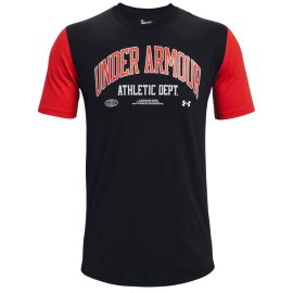lacitesport.com - Under Armour Athletic Department Colorblock SS T-shirt Homme, Couleur: Noir, Taille: L