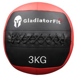 lacitesport.com - GladiatorFit Wall Ball ultra-résistant 1 à 12kg Ballon lesté, Poids: 3kg