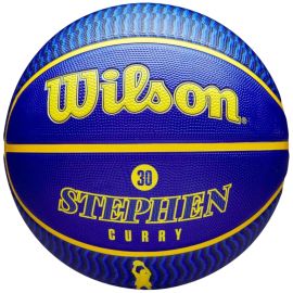 lacitesport.com - Wilson NBA Player Icon Stephen Curry Ballon de basket, Couleur: Bleu, Taille: 7