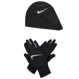 lacitesport.com - Nike Essential Running Ensemble bonnet et gants , Couleur: Noir, Taille: XS/S
