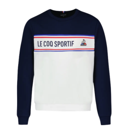 lacitesport.com - Le Coq Sportif Tricolore Crew N1 Sweat Enfant, Couleur: Blanc, Taille: 10 ans
