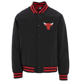 lacitesport.com - New Era Team Logo Bomber Chicago Bulls Veste Homme, Couleur: Noir, Taille: S