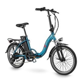 lacitesport.com - Biclou Fold V - Vélo électrique léger à pliage rapide - Bleu Pétrole Satiné