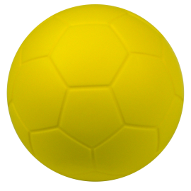 lacitesport.com - SEA MOUSSE UNI DYNAMIQUE Jaune 16 cm Ballon de handball, Couleur: Jaune