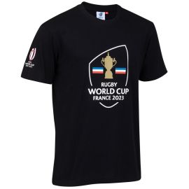lacitesport.com - Rugby World Cup Collection Officielle T-shirt Homme, Couleur: Noir, Taille: S