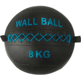 lacitesport.com - Sporti Wall Ball Ballon de musculation lesté 8 Kg, Couleur: Noir, Poids: 8kg