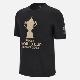 lacitesport.com - Macron Rugby World Cup 2023 T-shirt Adulte, Couleur: Noir, Taille: M