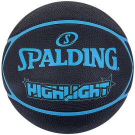 lacitesport.com - Spalding Highlight Ballon de basket, Couleur: Noir, Taille: 7
