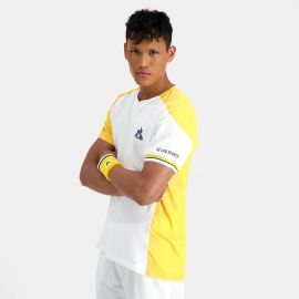 lacitesport.com - Le Coq Sportif Pro Roland Garros 2023 T-shirt Homme, Couleur: Blanc, Taille: S