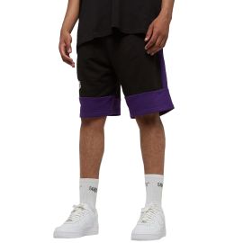 lacitesport.com - New Era NBA Lakers Colour Block Short Homme, Couleur: Noir, Taille: L