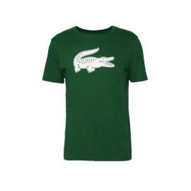 lacitesport.com - Lacoste Sport jersey respirant imprimé crocodile 3D T-shirt Homme, Couleur: Vert, Taille: 2