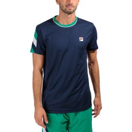 lacitesport.com - Fila Enzo T-shirt de tennis Homme, Couleur: Bleu Marine, Taille: M