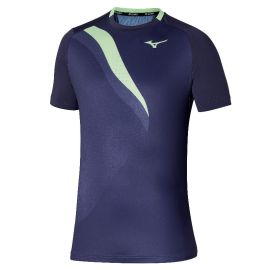 lacitesport.com - Mizuno Release Shadow Graphic T-shirt Homme, Couleur: Bleu Marine, Taille: M