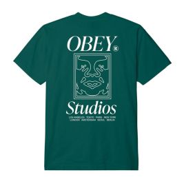 lacitesport.com - Obey Studios Icon T-shirt Homme, Couleur: Vert, Taille: S