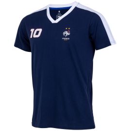 lacitesport.com - T-shirt FFF - Numéro 10 - Collection officielle Equipe de France de Football - Taille enfant garçon, Couleur: Bleu, Taille: 4 ans