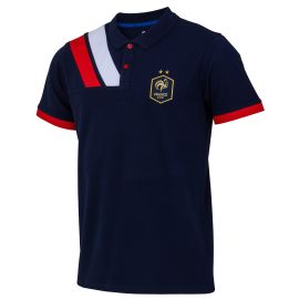 lacitesport.com - Polo FFF - Collection officielle Equipe de France de Football - Taille adulte homme, Couleur: Bleu, Taille: S