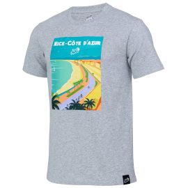 lacitesport.com - T-shirt Arrivée Nice Côte d'Azur - Collection officielle Tour de France - Cyclisme - Taille Homme, Couleur: Gris, Taille: S