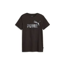 lacitesport.com - Puma Essentials Camo Logo T-shirt Enfant, Couleur: Noir, Taille: 8 ans (EU128)