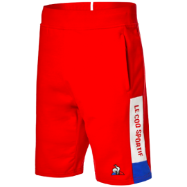 lacitesport.com - Le Coq Sportif Tricolore Regular N°1 Short Homme, Couleur: Rouge, Taille: 2XL