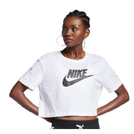 lacitesport.com - Nike Crop Top T-shirt Femme, Couleur: Blanc, Taille: M