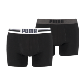 lacitesport.com - Puma Placed Logo Lot 2 Boxer - Boxer, Couleur: Noir, Taille: XL