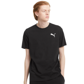 lacitesport.com - Puma Essentiel Logo T-shirt Homme, Couleur: Noir, Taille: L