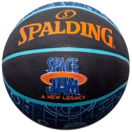 lacitesport.com - Spalding Space Jam Tune Court Ballon de basket, Couleur: Noir, Taille: 7