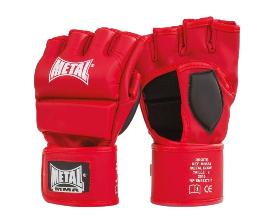 lacitesport.com - Metal Boxe The Interceptor Gants de MMA Adulte, Couleur: Rouge, Taille: L