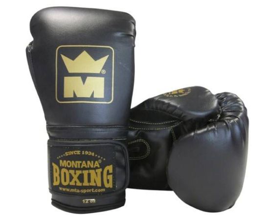 lacitesport.com - Montana MMB100 Gants de boxe Adulte, Couleur: Noir, Taille: 10oz
