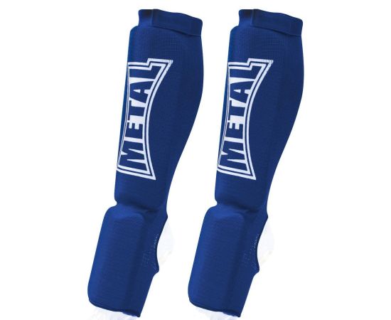 lacitesport.com - Metal Boxe Coton Elast. Protège Tibia-pied, Couleur: Bleu, Taille: XL