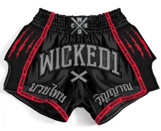 lacitesport.com - Wicked One Savage Short de Muay Thaï Adulte, Couleur: Noir, Taille: XS