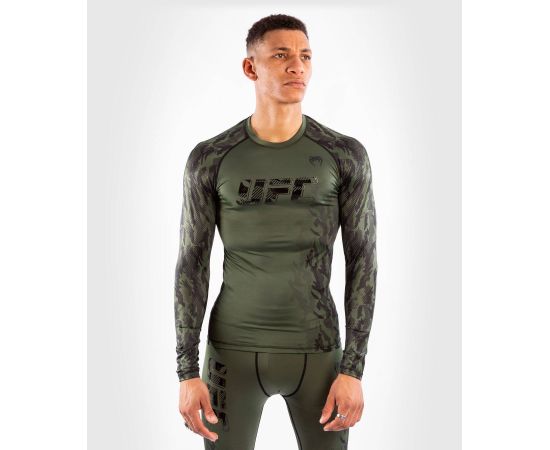 lacitesport.com - Venum & UFC Authentic Fight Week - T-shirt de compression, Couleur: Kaki, Taille: S