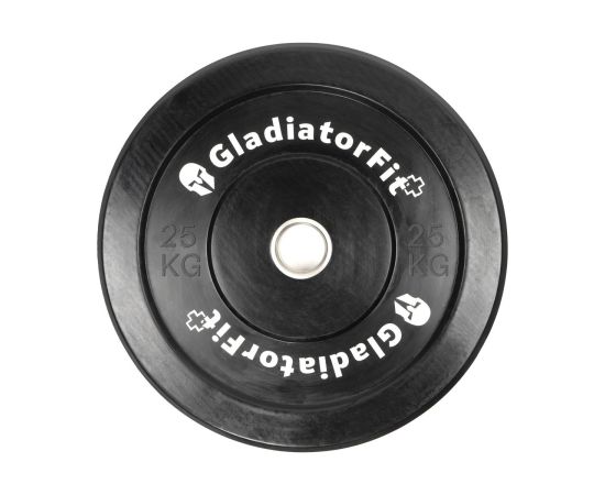lacitesport.com - Gladiatorfit 51mm 5 à 25kg Disque Olympique revêtement, Couleur: Noir, Poids: 25kg