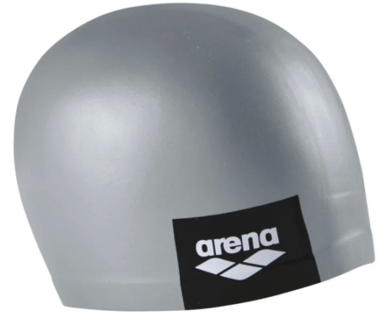 lacitesport.com - Arena Logo Moulded Cap Bonnet de bain, Couleur: Argent, Taille: TU