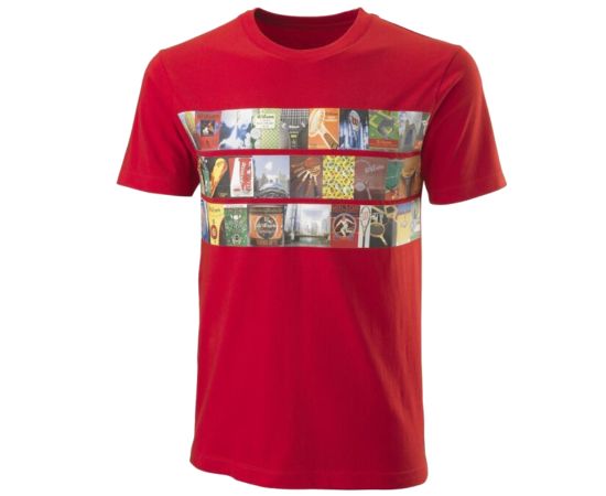 lacitesport.com - Wilson Photo CTN T-shirt Homme, Couleur: Rouge, Taille: S