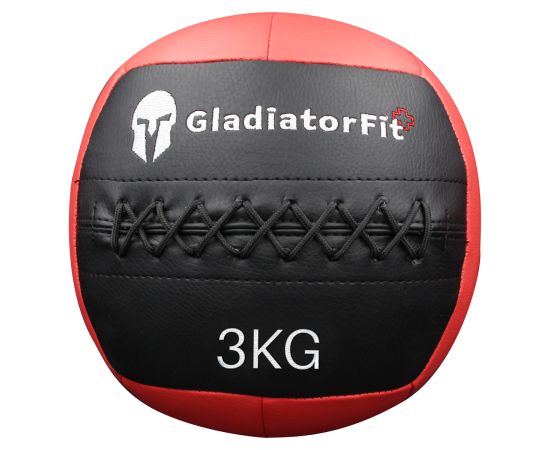 lacitesport.com - GladiatorFit Wall Ball ultra-résistant 1 à 12kg Ballon lesté, Poids: 3kg