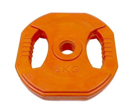 lacitesport.com - Gladiatorfit Disque de poids avec revêtement caoutchouc et poignées Ø 31mm, Poids: 5kg