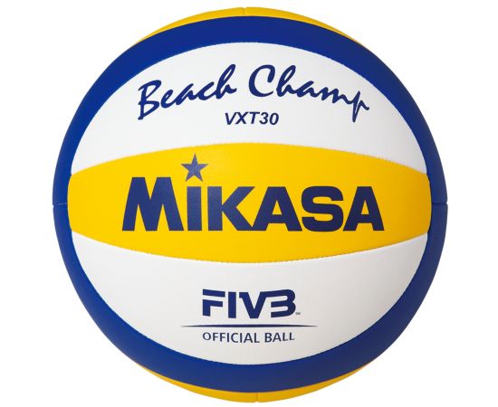 lacitesport.com - Mikasa VXT30 Beach Champ FIVB Official Ballon de volley, Couleur: Blanc, Taille: 5