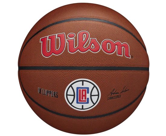 lacitesport.com - Wilson Team Alliance Los Angeles Clippers Ballon de basket, Couleur: Marron, Taille: 7