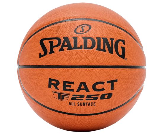 lacitesport.com - Spalding React TF250 Ballon de basket, Couleur: Orange, Taille: 7