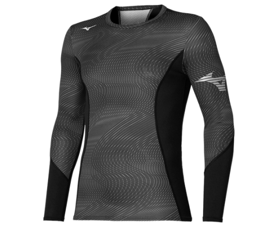lacitesport.com - Mizuno Virtual Body T-shirt Thermo Homme, Couleur: Noir, Taille: XL