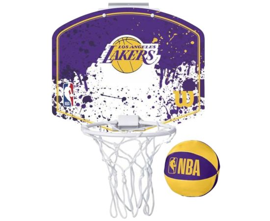 lacitesport.com - Wilson NBA Team Los Angeles Lakers Mini Panier de basket, Couleur: Violet, Taille: TU