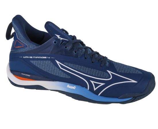 lacitesport.com - Mizuno Wave Mirage 4 Chaussures de handball Adulte, Couleur: Bleu Marine, Taille: 44,5