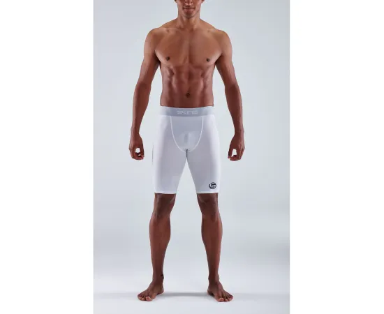 lacitesport.com - Skins Short de Compression Homme, Couleur: Blanc, Taille: S