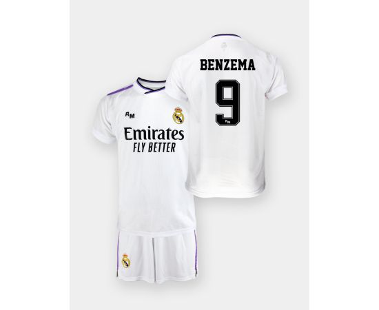 lacitesport.com - Roger's Real Madrid Ensemble Enfant Benzema Domicile 22/23, Taille: 2 ans