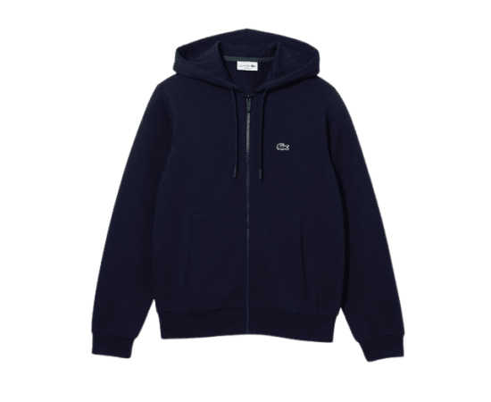 lacitesport.com - Lacoste zippé Core Solid Sweat Homme, Couleur: Bleu, Taille: 2