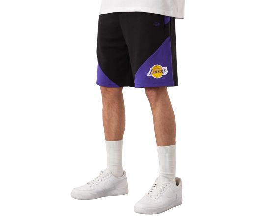 lacitesport.com - New Era NBA Team Los Angeles Lakers Short de basket Adulte, Couleur: Noir, Taille: L