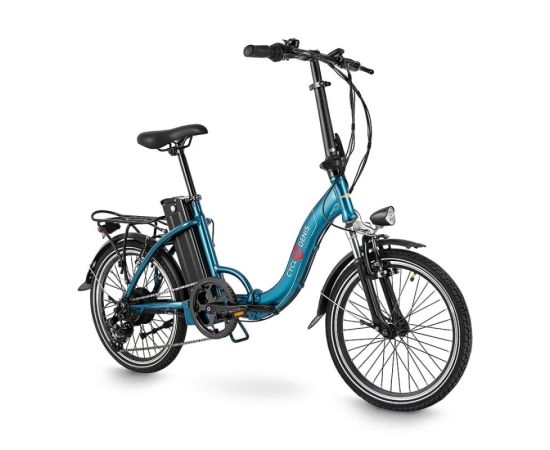 lacitesport.com - Biclou Fold V - Vélo électrique léger à pliage rapide - Bleu Pétrole Satiné