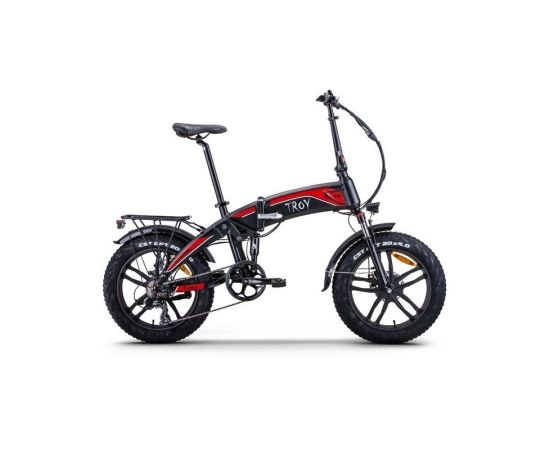 lacitesport.com - Troy FatBike All Road - Vélo électrique à pneus larges basse pression - Noir & rouge
