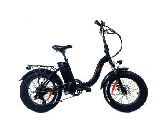 lacitesport.com - Troy FatBike e-Fold - Vélo électrique à pneus larges basse pression - Noir